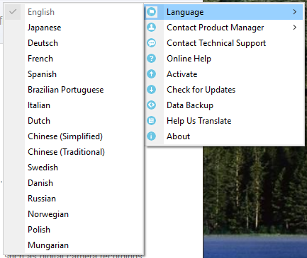 EaseUS Data Recovery menu.