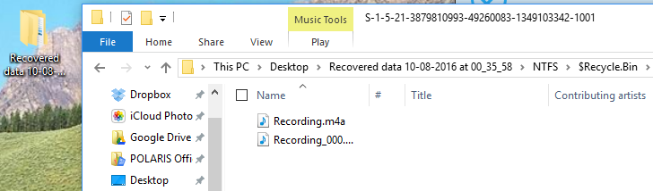 Recovered files - EaseUS Data Recovery Software