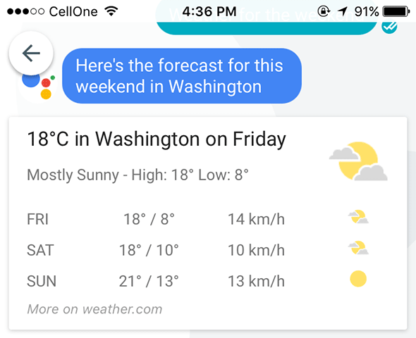 google-allo-weather-weekend