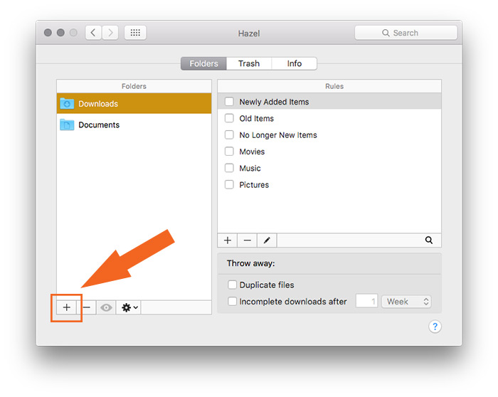 hazel-create-new-rule