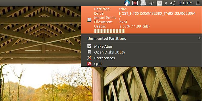 How to Display Filesystem Usage in Ubuntu System Tray Featured Image