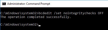 Turn off integrity checks via command prompt.