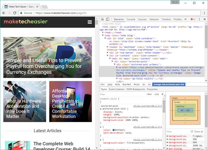 google chrome inspect element 2 min