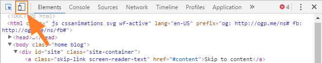 google chrome inspect element device preview