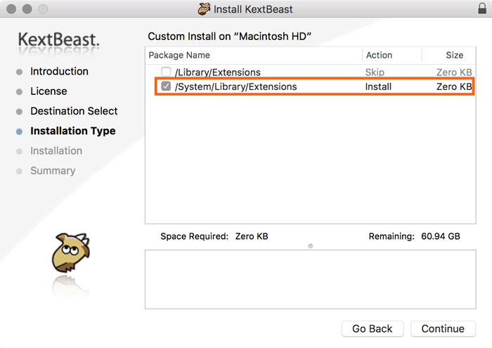 kextbeast-select-installation-folder
