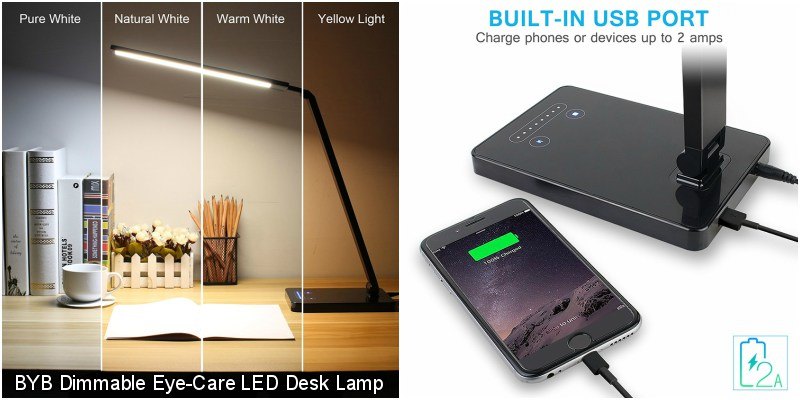 BYB Dimmable Eye-Care LED Desk Lamp Review Featured Image