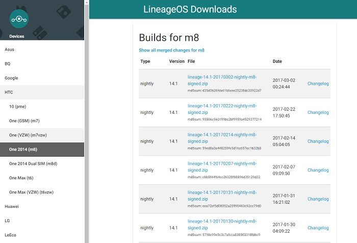 lineage-os-downloads-page lineage-os-downloads-page