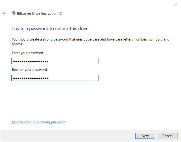 bitlocker-set-password