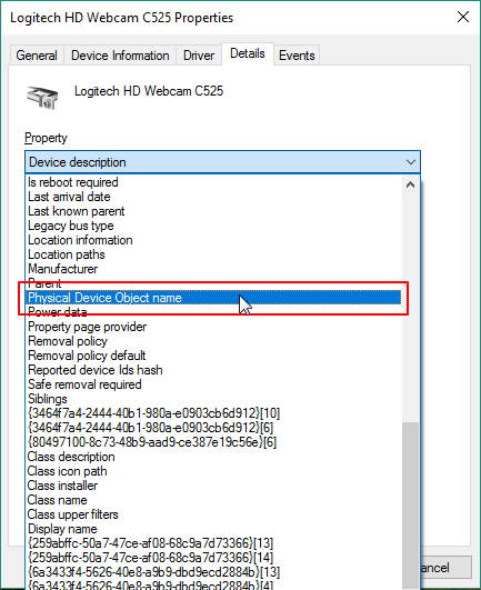 device-manager-physical-object-name