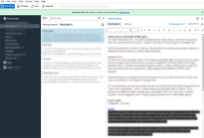 evernote-main-interface