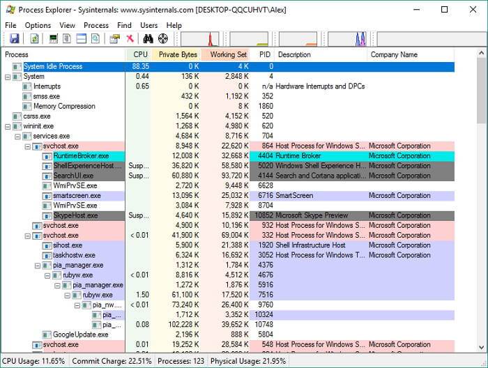 process-explorer-main-screen