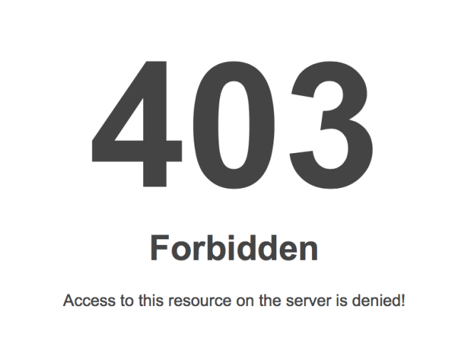 wordpress login 403 error