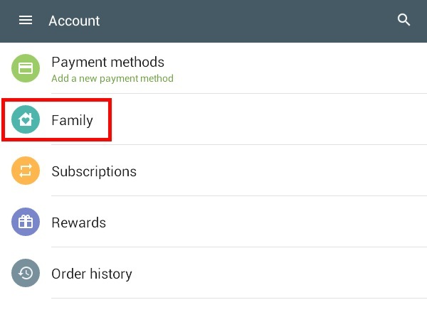 google-family-account-option
