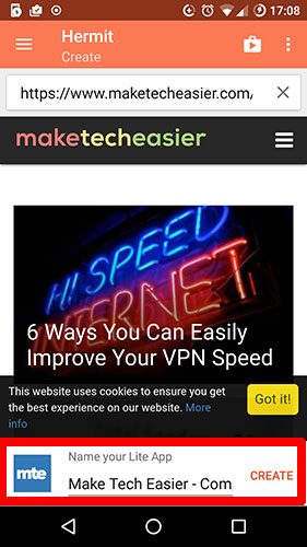 turn-websites-into-lite-apps-create-hermit turn-websites-into-lite-apps-create-hermit