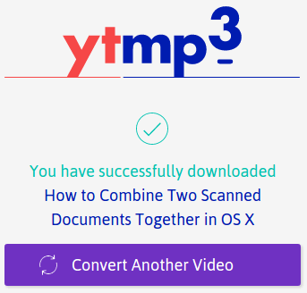 After the download is done you can use YTmp3 to convert another youtube video to a mp3 high quality file