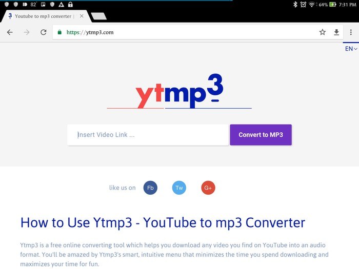 Use Ytmp3 youtube music converter to download with no limit