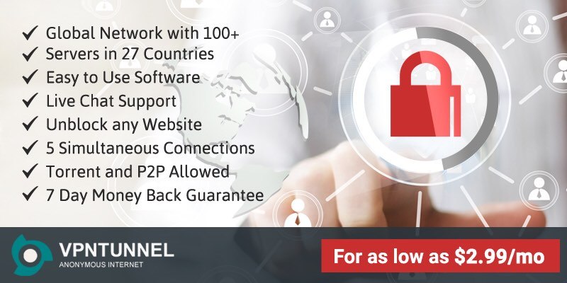 VPNTunnel Protects Your Privacy and Keeps You Anonymous on the Web Featured Image