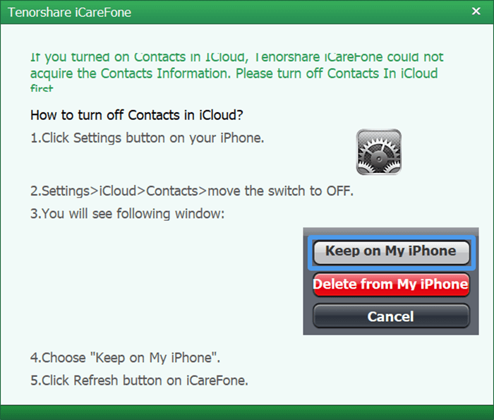 icarefone-turn-off-icloud