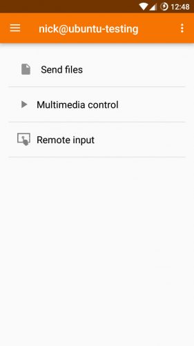 KDE Connect Menu Android KDE Connect Menu Android