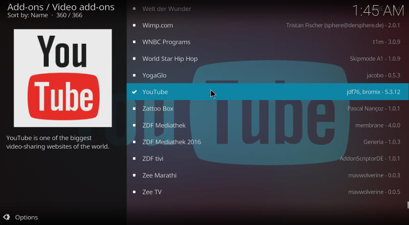 Kodi YouTube Add-on best-kodi-add-ons-youtube