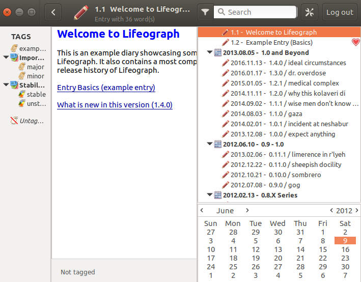 Lifeograph Journal Linux Lifeograph Journal Linux