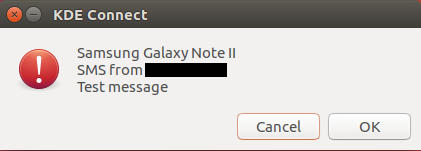 Receive SMS with KDE Connect on Ubuntu Receive SMS with KDE Connect on Ubuntu
