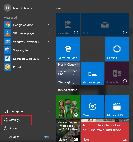 Transparency of the Start Menu