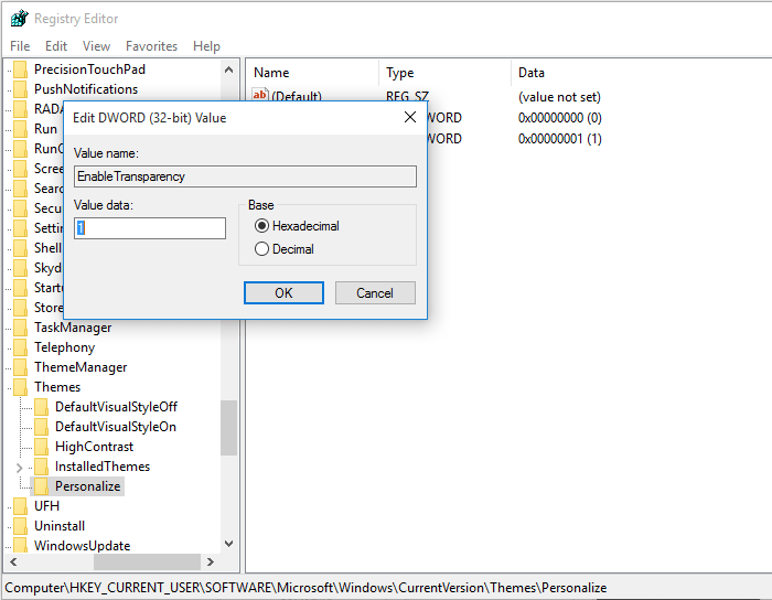 start-menu-transparency-dword-value