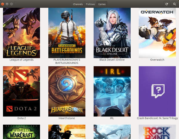 GNOME Twitch on Ubuntu GNOME Twitch on Ubuntu