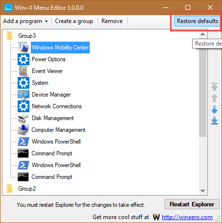 power-user-menu-restore-defaults