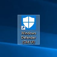 restore-windows-defender-old-ui-shortcut-created