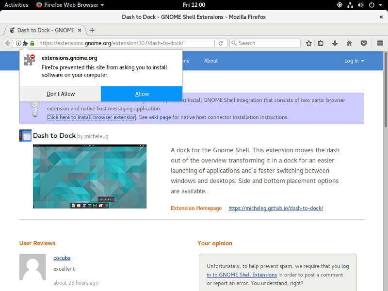 ubuntu-gnome-browser-ext