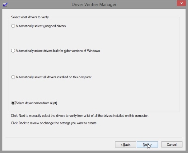 driver-verifier-select
