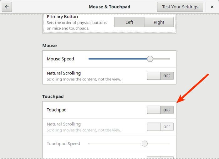 gnome-touchpad-settings