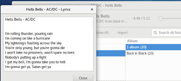 Song Lyrics In Rhythmbox Song Lyrics In Rhythmbox
