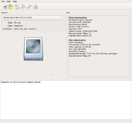 Load Blu Ray MakeMKV