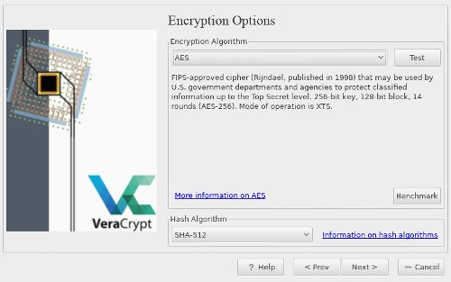 VeraCrypt Select Encryption