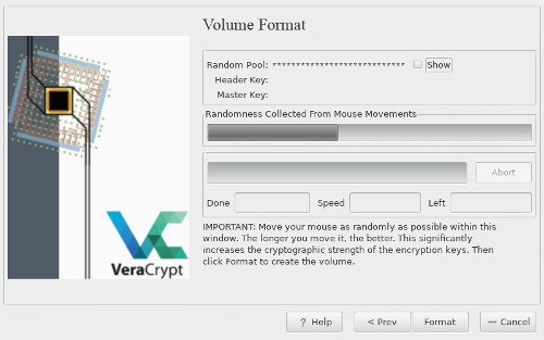 VeraCrypt Generate Entropy