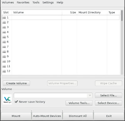 Start VeraCrypt