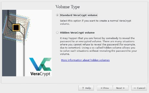 VeraCrypt Volume Types
