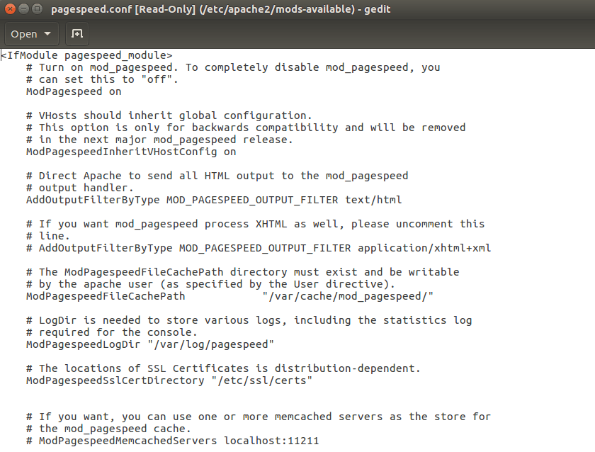 pagespeed-conffile pagespeed-conffile