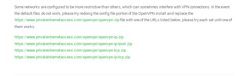 VPN Provider Downloads