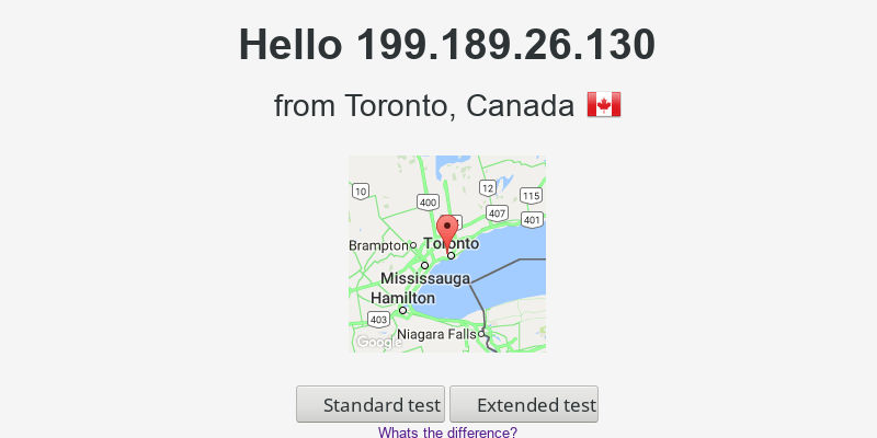 DNS Leak Test Result