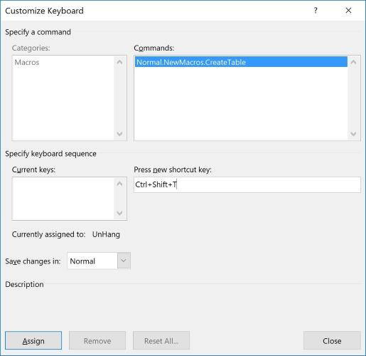 word-macro-keyboard-assign
