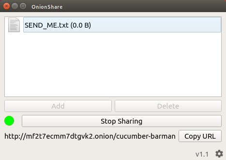 Onionshare Sending Onionshare Sending