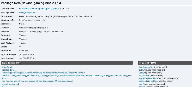 Gallium Nine Wine AUR Gallium Nine Wine AUR