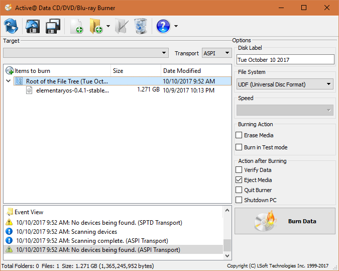 active-data-studio-image-burner