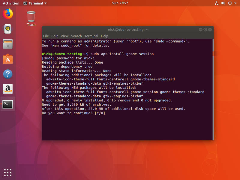 Install gnome-session on Ubuntu Install gnome-session on Ubuntu