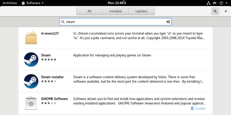 GNOME Software Search