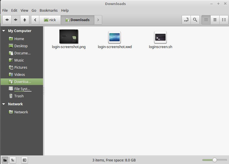 The results of the screenshot process